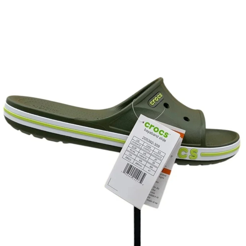 Crocs Bayaband Men's‎ Slide Sandals Size 10-11 Army Green Water Friendly